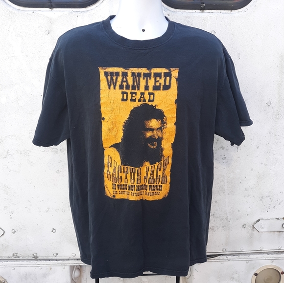 Other - Vintage Cactus Jack Wanted Dead Wrestling  T sz XL